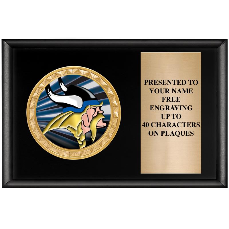 6" X 4" SHINY BLK INSERT PLQ
