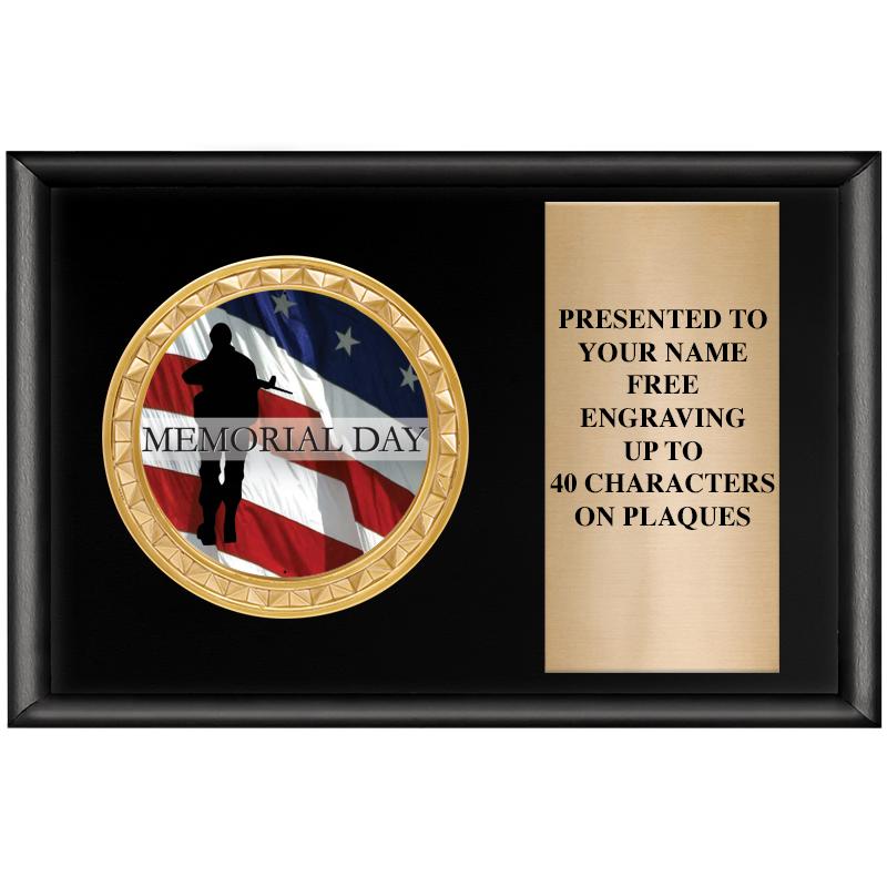 6" X 4" SHINY BLK INSERT PLQ