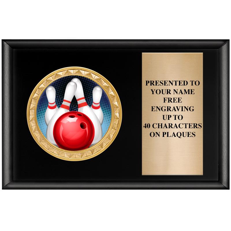 6" X 4" SHINY BLK INSERT PLQ