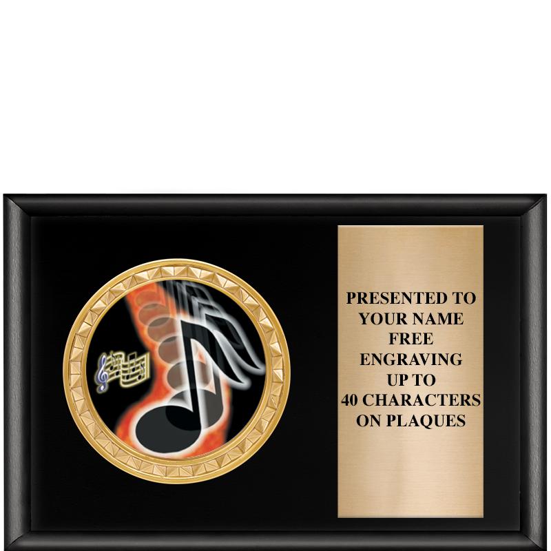 6" X 4" SHINY BLK INSERT PLQ