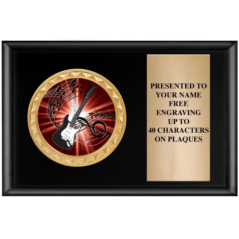 6" X 4" SHINY BLK INSERT PLQ