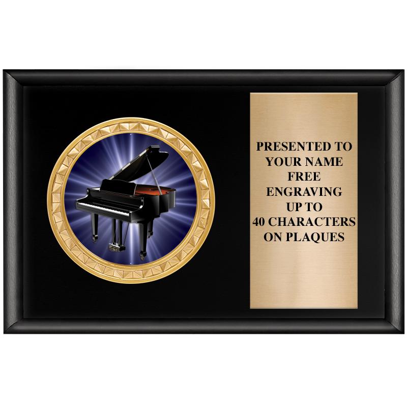 6" X 4" SHINY BLK INSERT PLQ