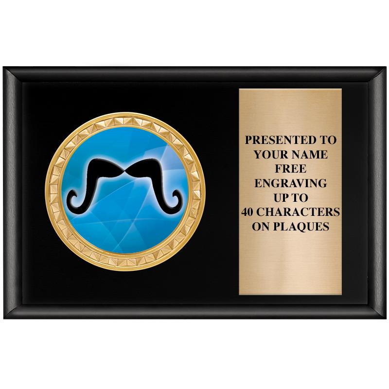 6" X 4" SHINY BLK INSERT PLQ