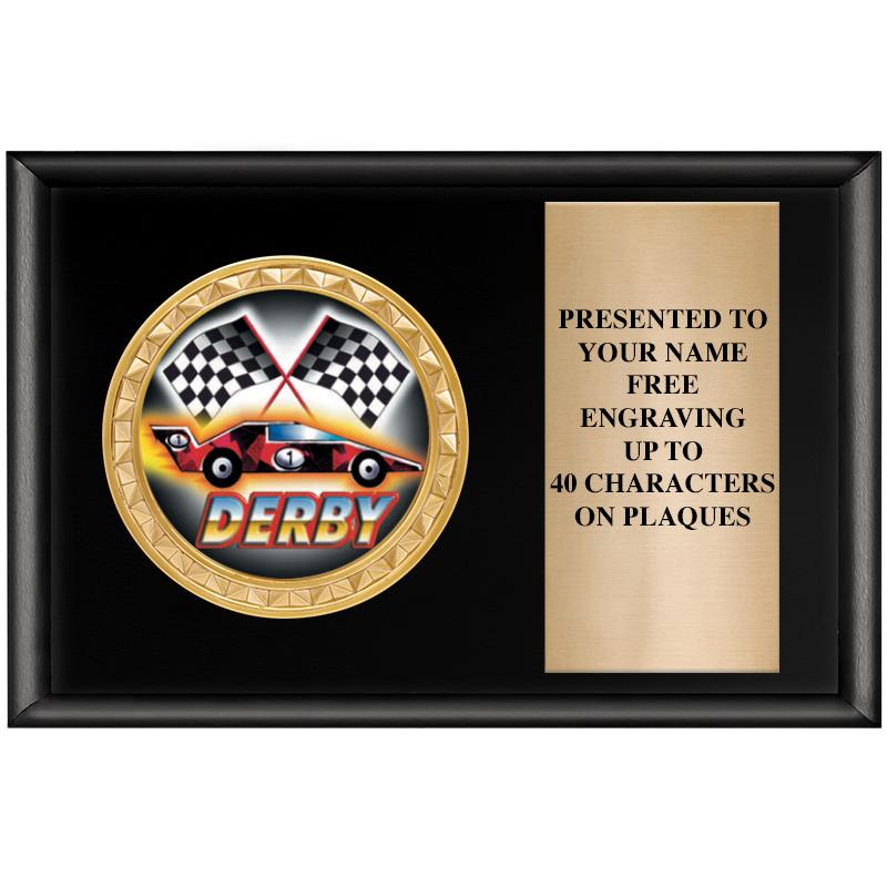 6" X 4" SHINY BLK INSERT PLQ