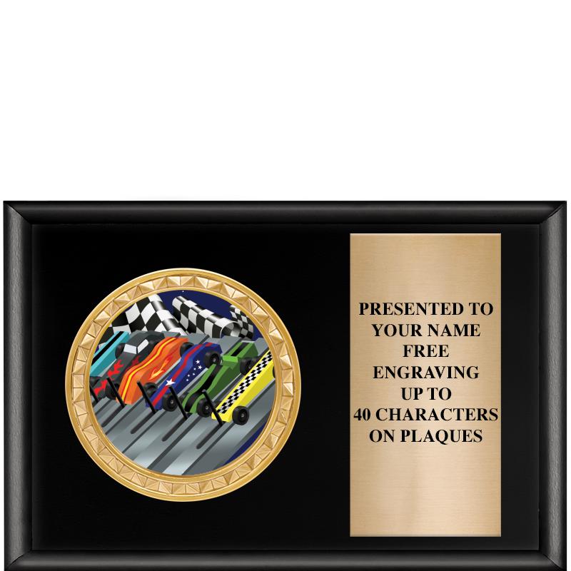 6" X 4" SHINY BLK INSERT PLQ