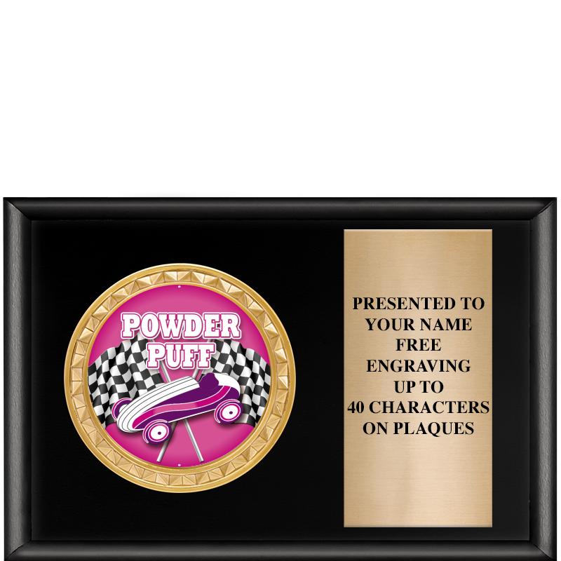 6" X 4" SHINY BLK INSERT PLQ