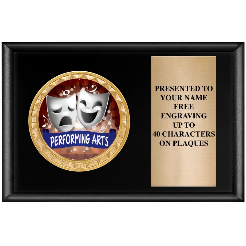 6" X 4" SHINY BLK INSERT PLQ