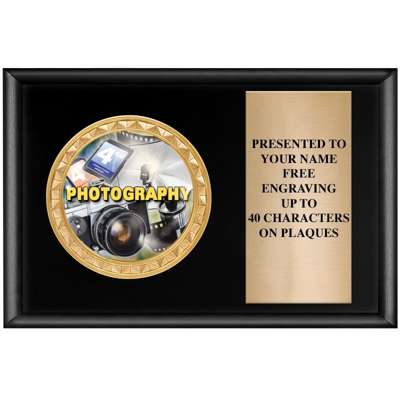 6" X 4" SHINY BLK INSERT PLQ