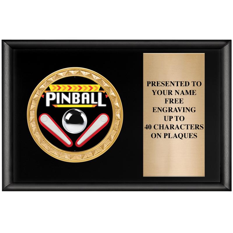 6" X 4" SHINY BLK INSERT PLQ