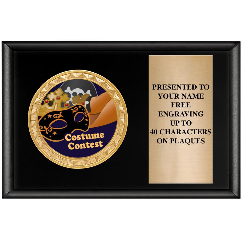 6" X 4" SHINY BLK INSERT PLQ