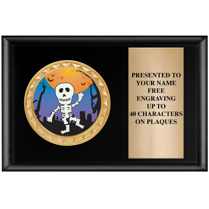 6" X 4" SHINY BLK INSERT PLQ