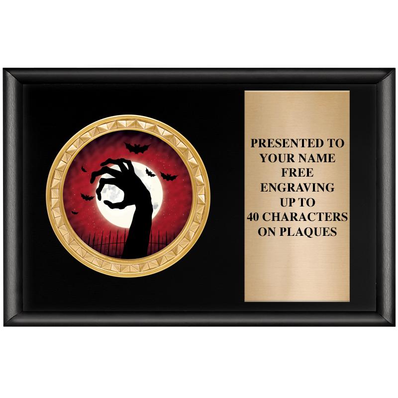 6" X 4" SHINY BLK INSERT PLQ