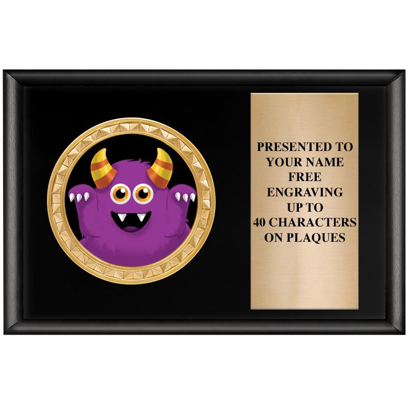 6" X 4" SHINY BLK INSERT PLQ