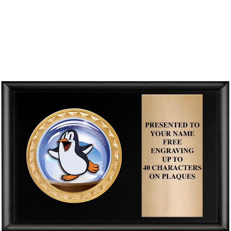 6" X 4" SHINY BLK INSERT PLQ