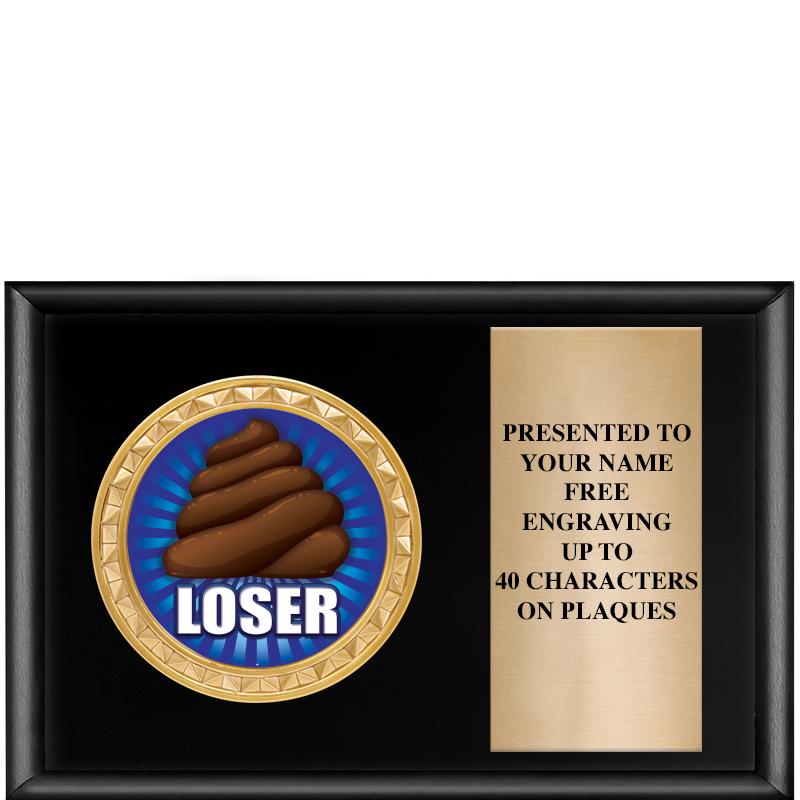 6" X 4" SHINY BLK INSERT PLQ