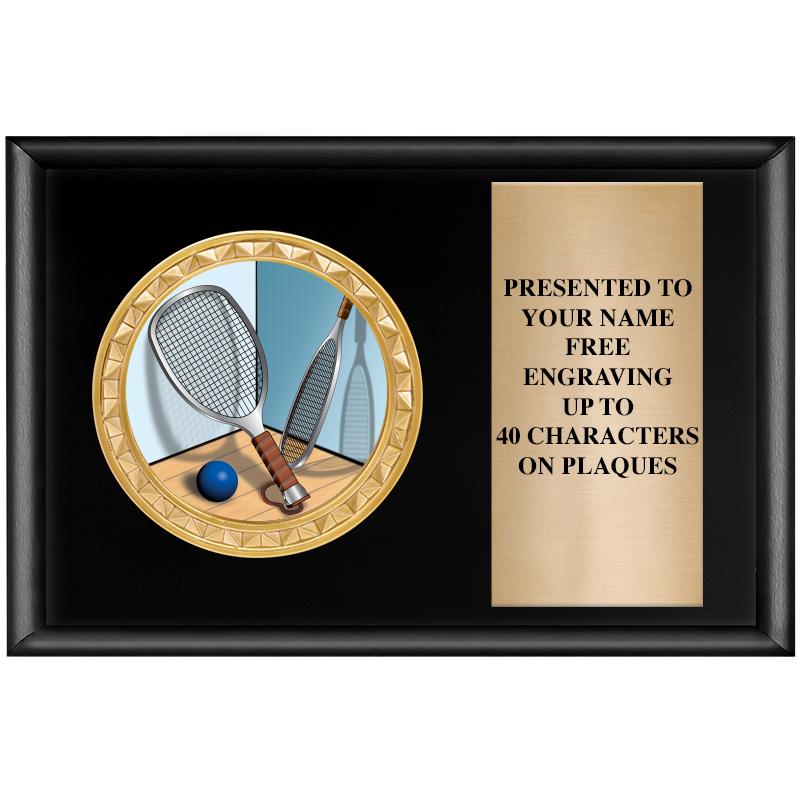 6" X 4" SHINY BLK INSERT PLQ