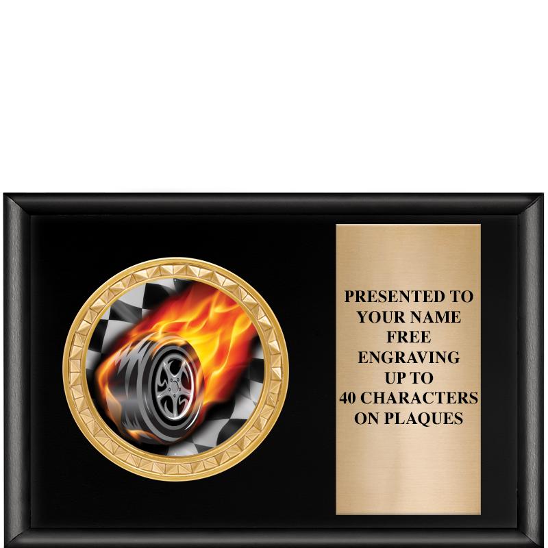 6" X 4" SHINY BLK INSERT PLQ