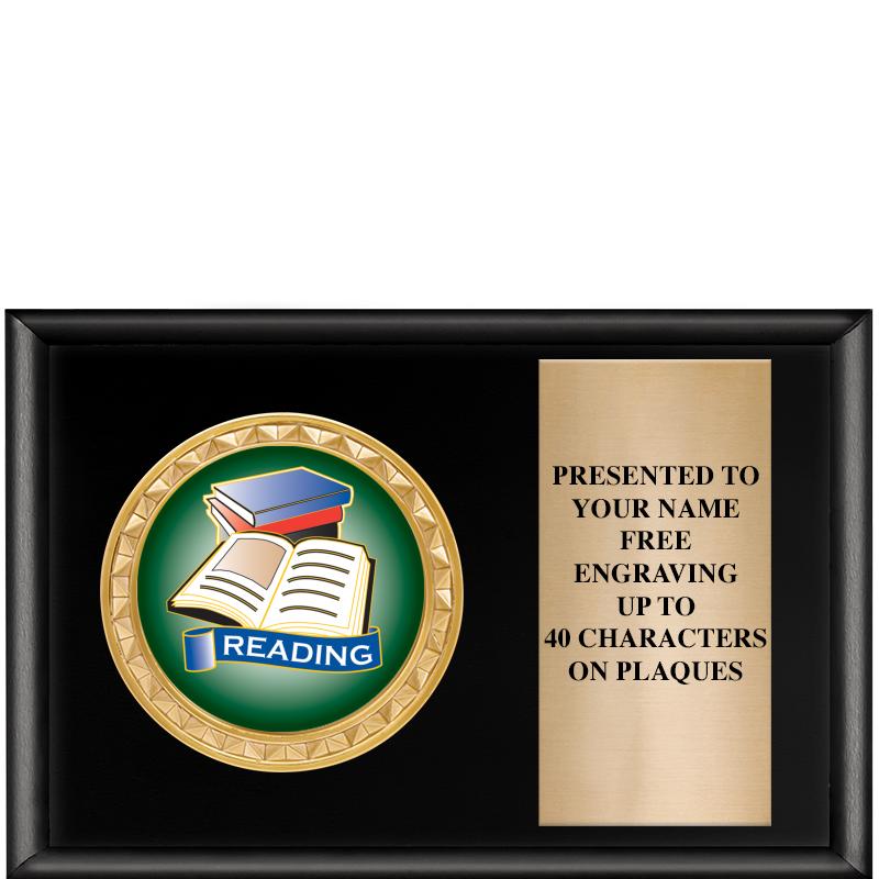 6" X 4" SHINY BLK INSERT PLQ