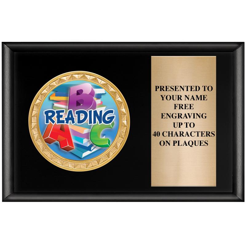 6" X 4" SHINY BLK INSERT PLQ