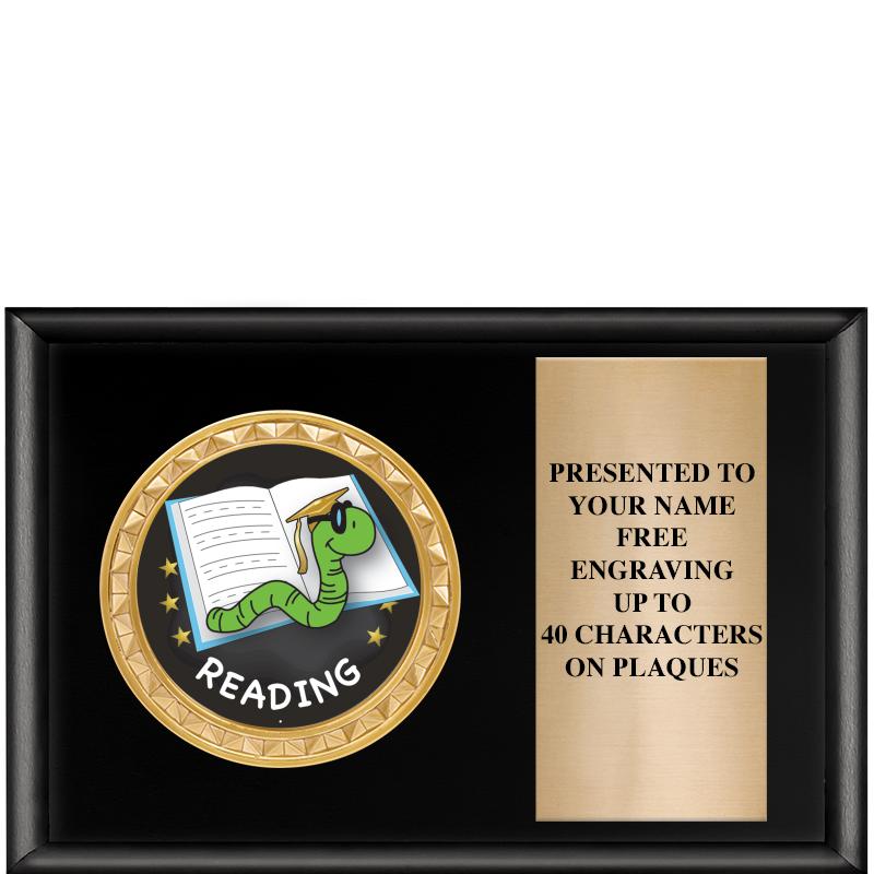 6" X 4" SHINY BLK INSERT PLQ