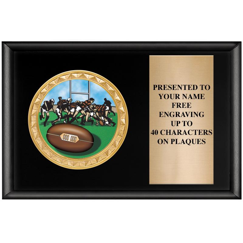 6" X 4" SHINY BLK INSERT PLQ