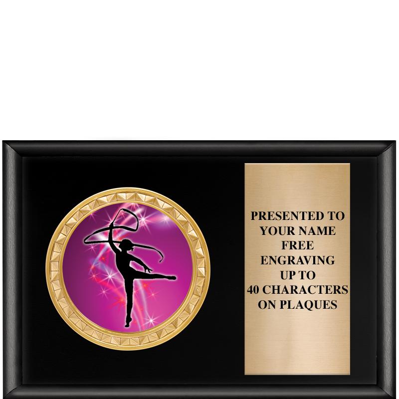 6" X 4" SHINY BLK INSERT PLQ