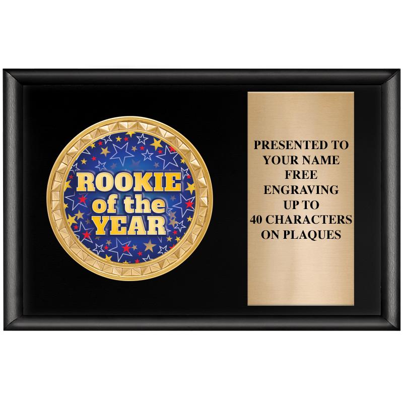 6" X 4" SHINY BLK INSERT PLQ