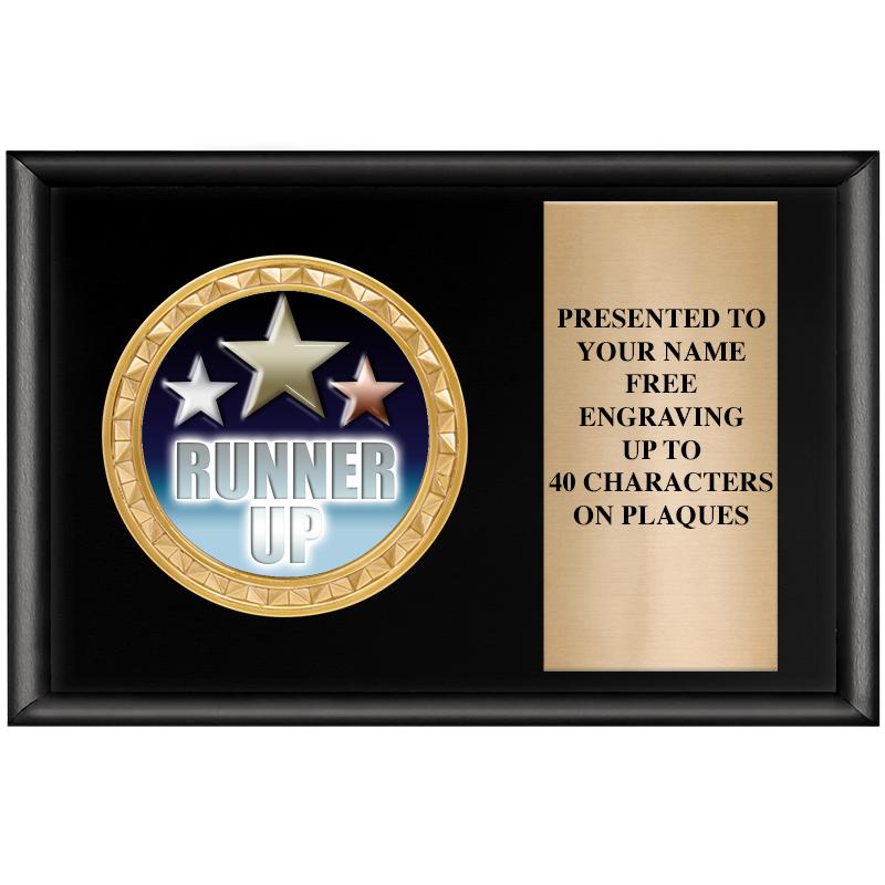 6" X 4" SHINY BLK INSERT PLQ