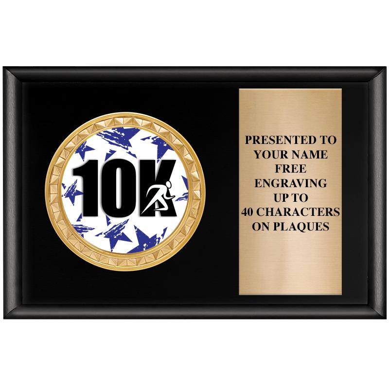 6" X 4" SHINY BLK INSERT PLQ