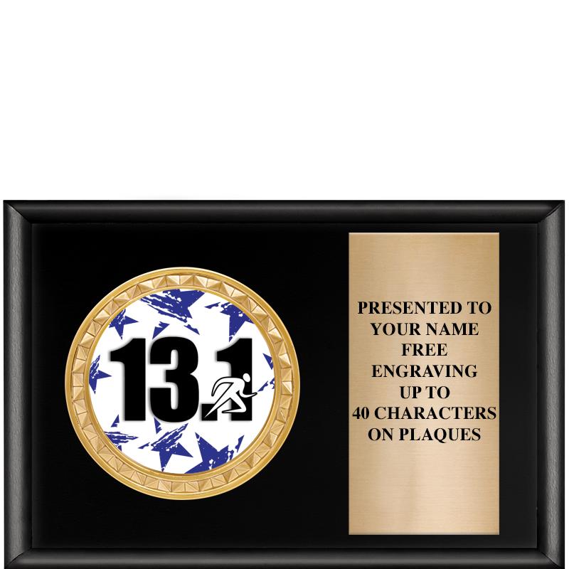 6" X 4" SHINY BLK INSERT PLQ