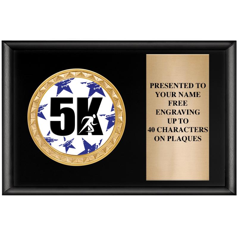 6" X 4" SHINY BLK INSERT PLQ