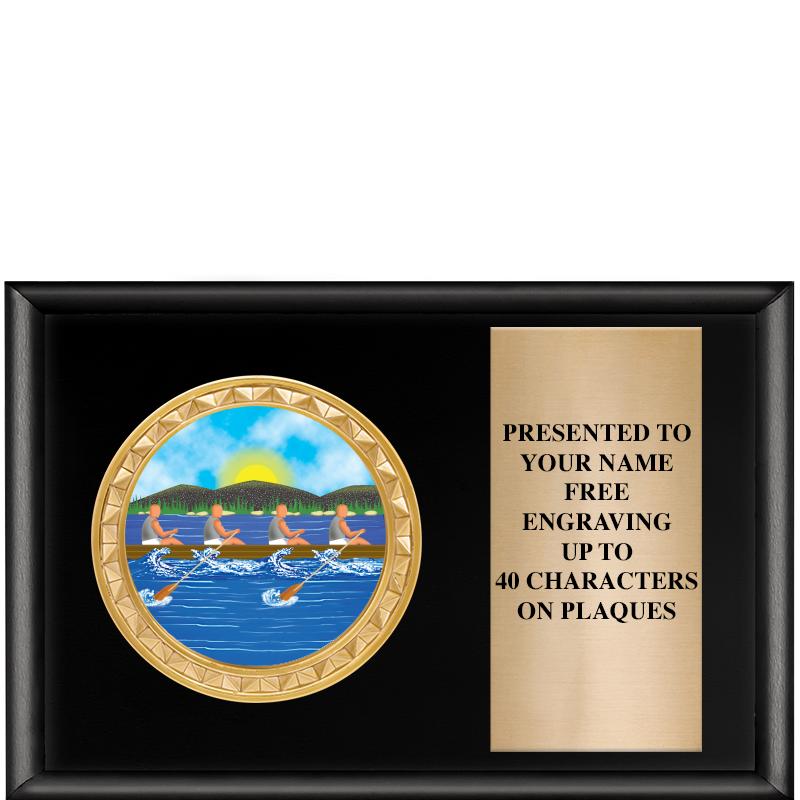 6" X 4" SHINY BLK INSERT PLQ