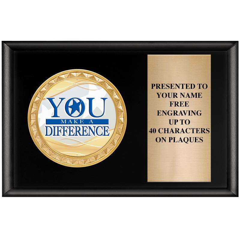 6" X 4" SHINY BLK INSERT PLQ