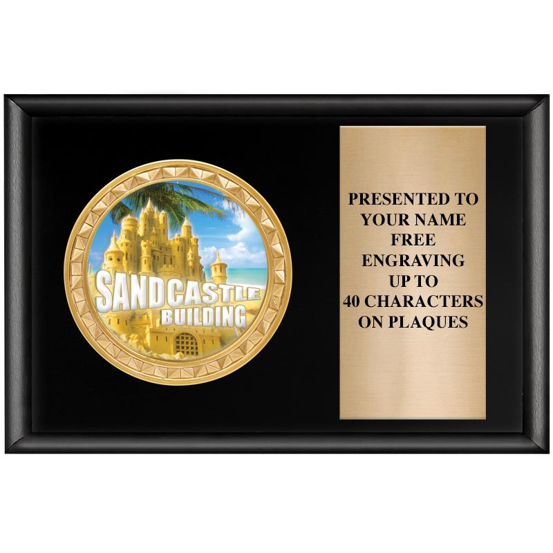 6" X 4" SHINY BLK INSERT PLQ