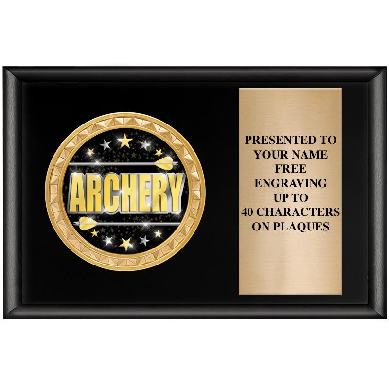 6" X 4" SHINY BLK INSERT PLQ