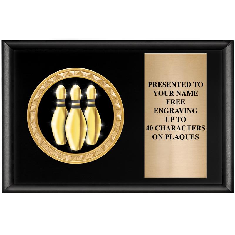 6" X 4" SHINY BLK INSERT PLQ