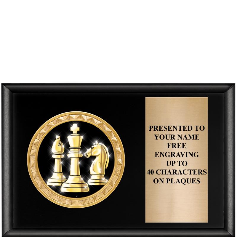 6" X 4" SHINY BLK INSERT PLQ