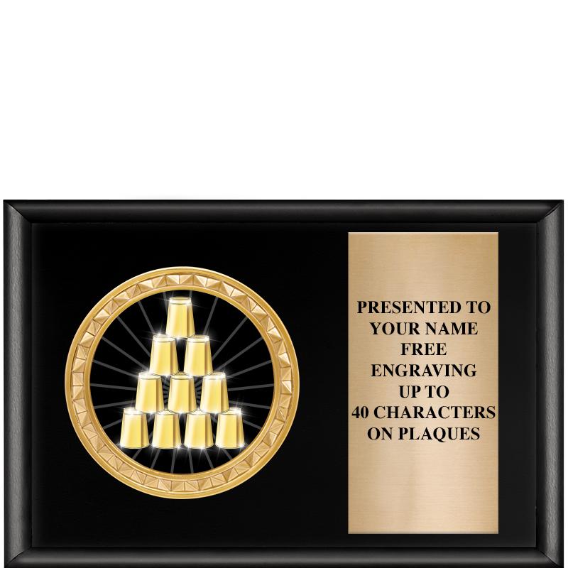 6" X 4" SHINY BLK INSERT PLQ