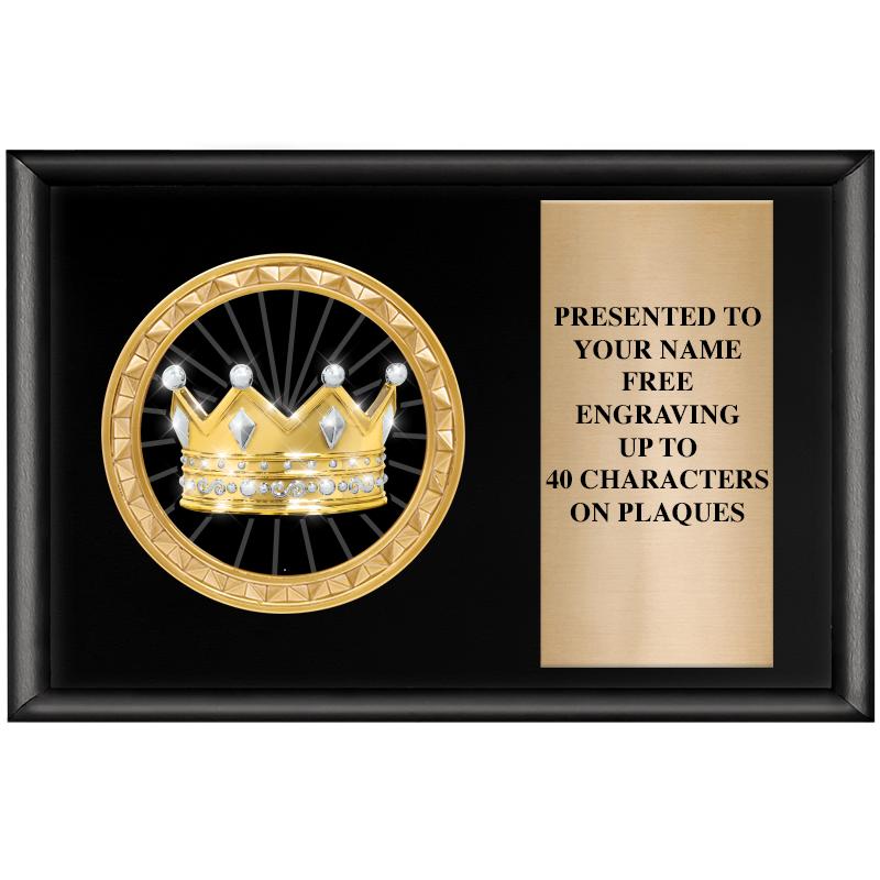 6" X 4" SHINY BLK INSERT PLQ