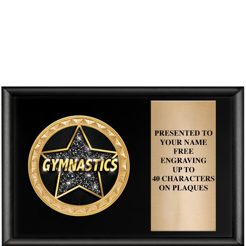 6" X 4" SHINY BLK INSERT PLQ