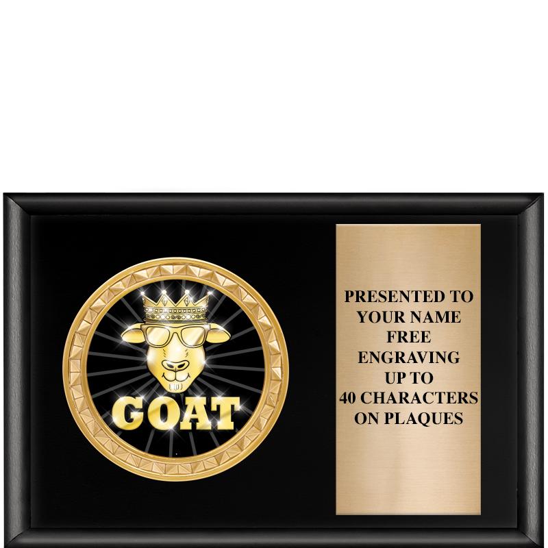 6" X 4" SHINY BLK INSERT PLQ