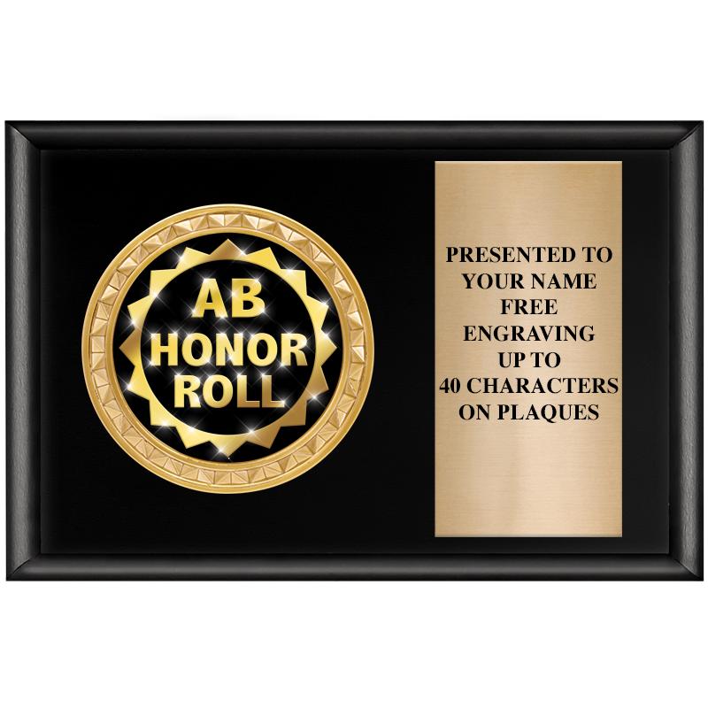 6" X 4" SHINY BLK INSERT PLQ