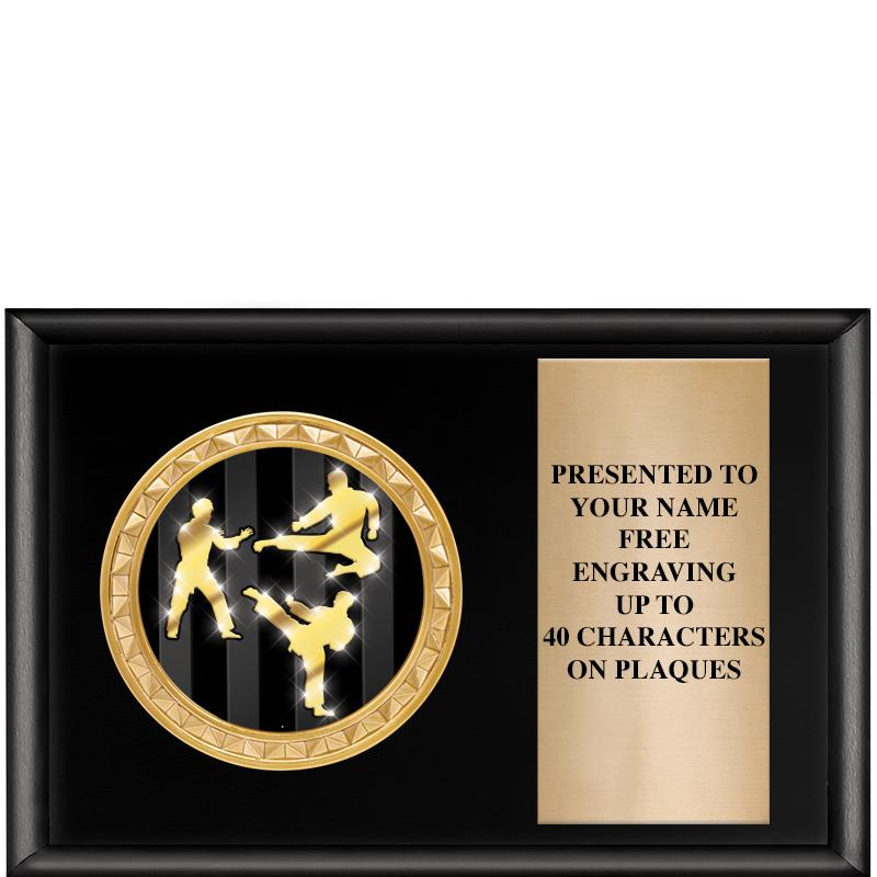 6" X 4" SHINY BLK INSERT PLQ