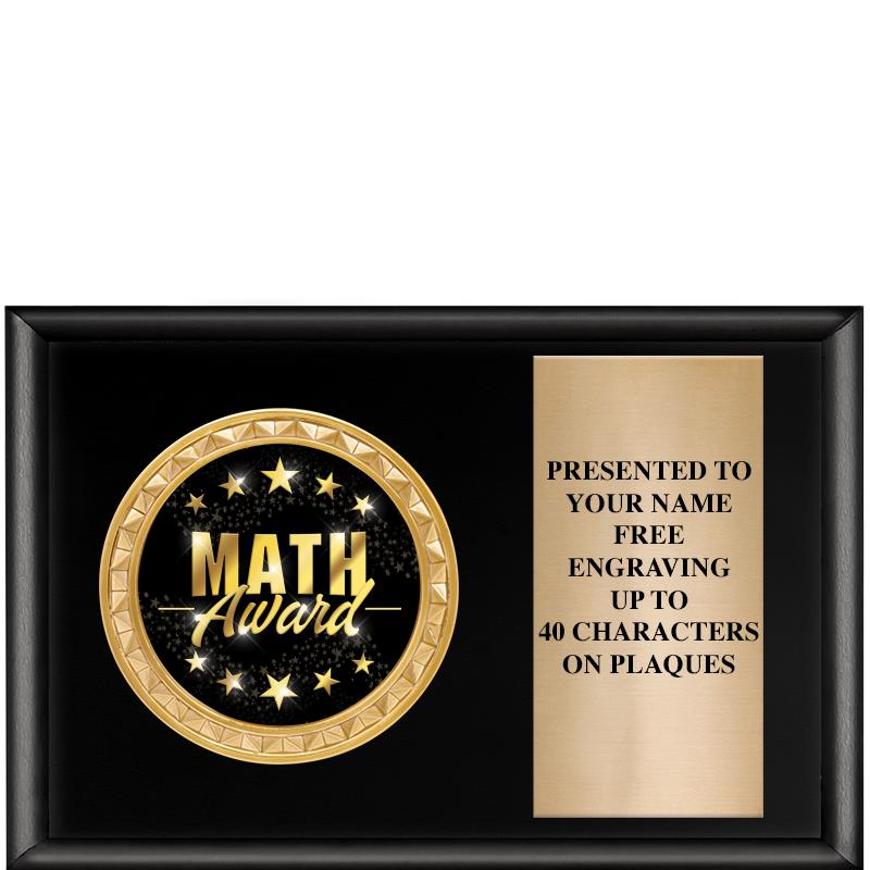 6" X 4" SHINY BLK INSERT PLQ