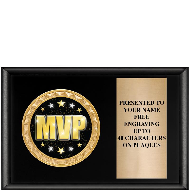 6" X 4" SHINY BLK INSERT PLQ