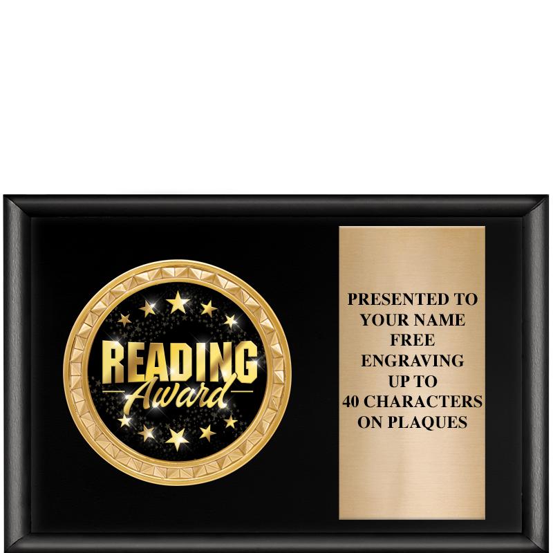 6" X 4" SHINY BLK INSERT PLQ