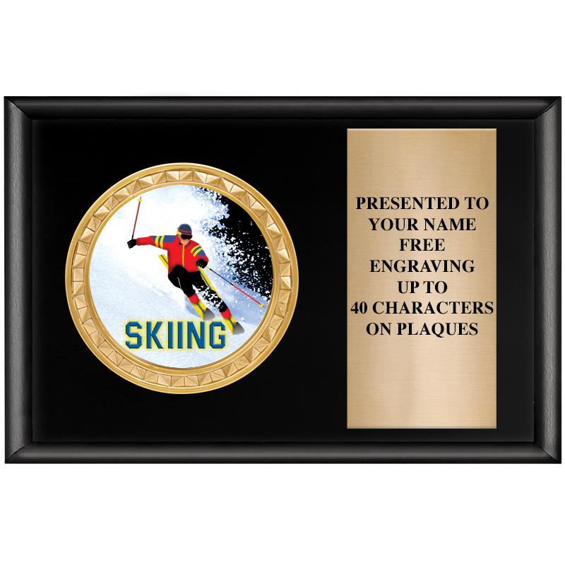 6" X 4" SHINY BLK INSERT PLQ