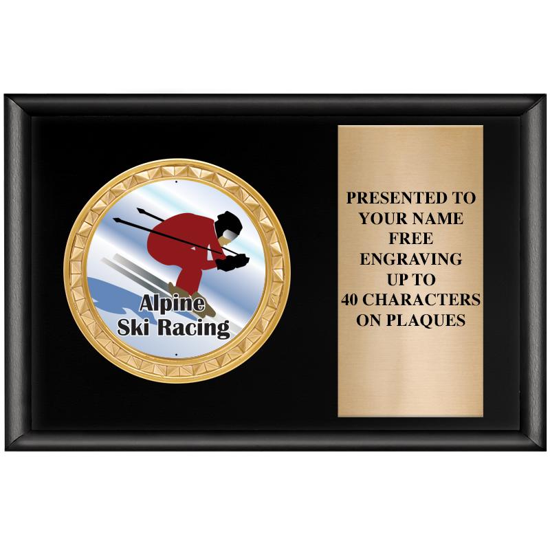 6" X 4" SHINY BLK INSERT PLQ