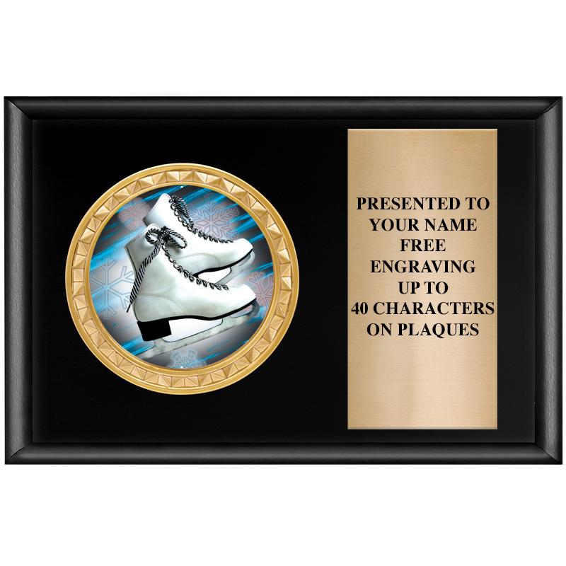 6" X 4" SHINY BLK INSERT PLQ