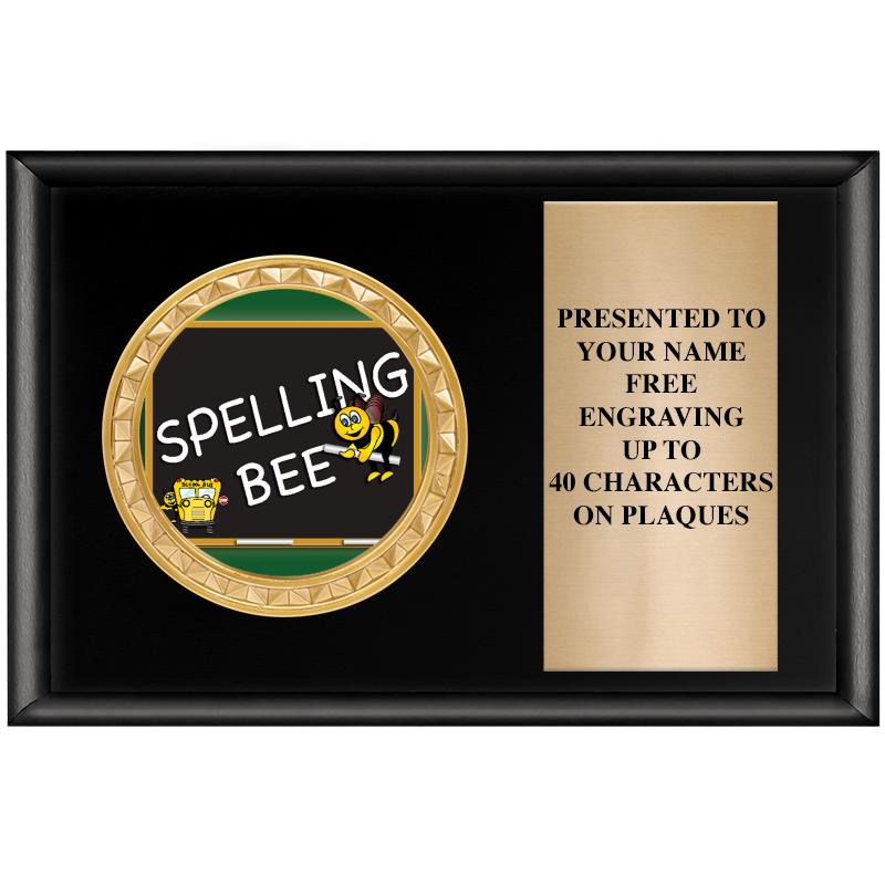 6" X 4" SHINY BLK INSERT PLQ